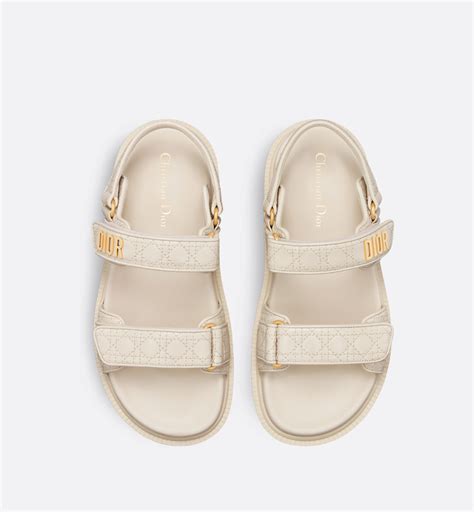 sandalias dior mujer precio|Sandalia Dioract Piel de becerro Cannage acolchada blanca .